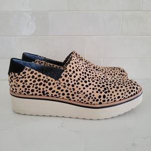 Dr. Scholl's Tan Leopard Look Out Slip-On Sneaker Womens Size 7